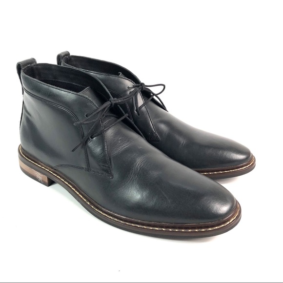 cole haan black chukka boots